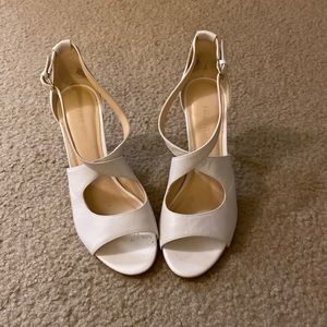 2 inch white Nine West heels